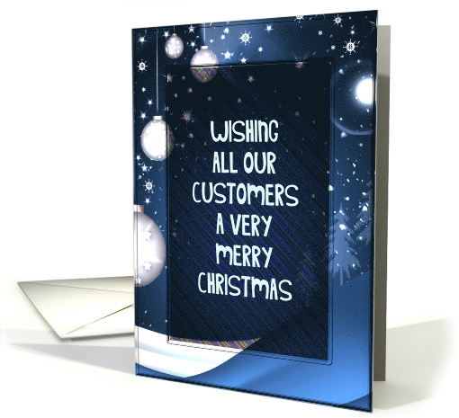 wishing all our customers a very merry christmas blue and... (684208)