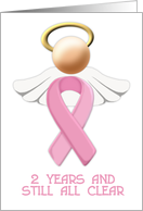 breast cancer awareness 2 years all clear card
