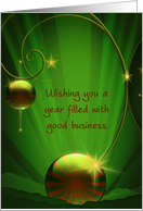 good business dangling ornaments christmas card