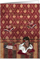 Have a sexy christmas darling boyfriend vintage lady card