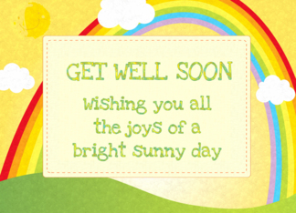 Get well soon sunshine rainbow joys of a bright sunny day