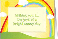 Wishing you all the joys of a bright sunny day rainbow card