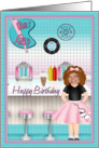 For Connie happy birthday to a rockin chick photo card