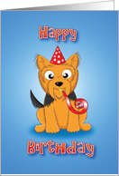 yorkshire terrier - Hat & whistle card
