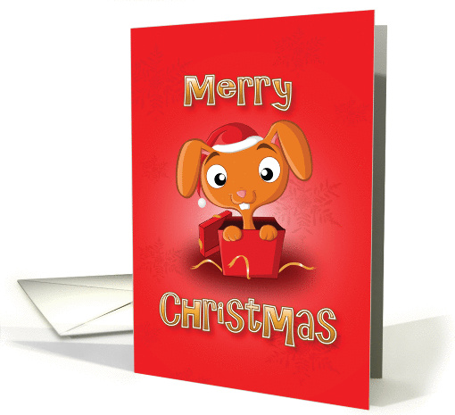 rabbit box - merry christmas card (523453)