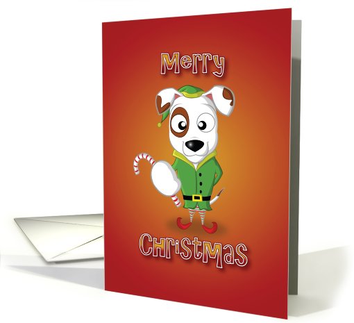 Jack russell terrier - elf costume card (523770)