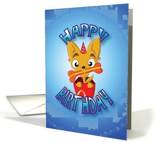 chihuahua - gift box card (523800)