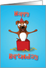 boxer dog - box surprise card