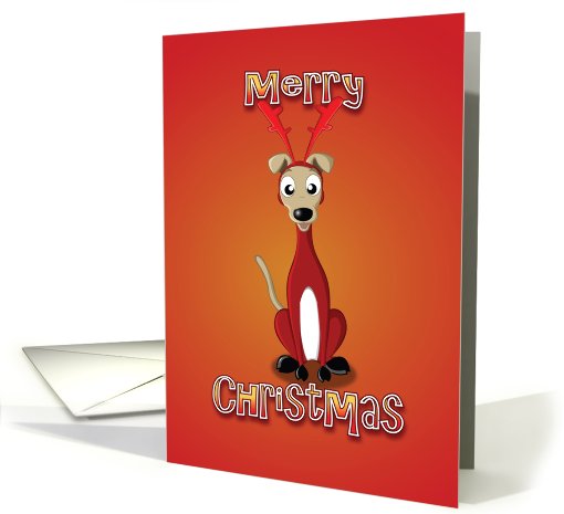 whippet - reindeer costume card (525549)