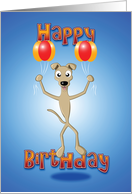 whippet - balloons card