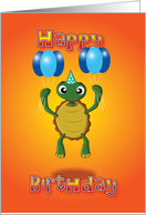 tortoise - balloons card
