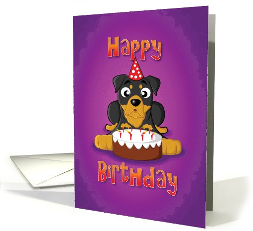 rottweiler - cake card (525595)