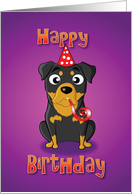 rottweiler - hat & whistle card