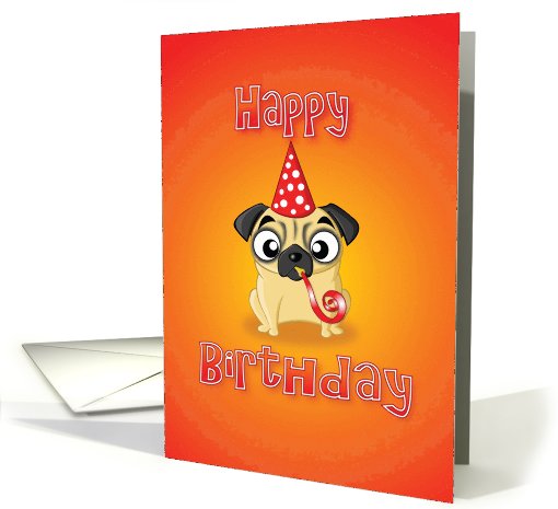 pug - hat & whistle card (525617)