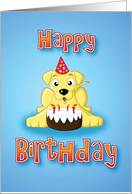 golden labrador - cake card