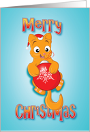 ginger kitten - big bauble card