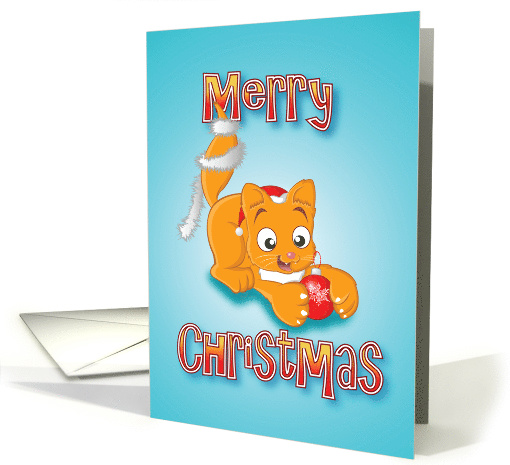 ginger kitten - bauble & tinsel card (525643)