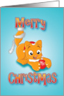 ginger kitten - bauble & tinsel card