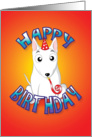 english bull terrier - hat & whistle card