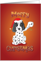 cocker spaniel - mistletoe card