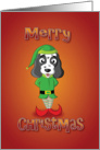 cocker spaniel - elf costume card
