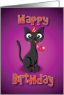 black cat - hat & whistle card