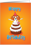 beagle - cake card