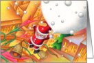 Father Christmas who came from the sky card
