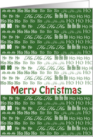 Ho Ho Ho Green Merry Christmas card