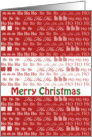 Ho Ho Ho Red Merry Christmas card