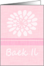 Baek Il Pink Linen Floral card