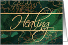 Healing - Emerald Floral Blank Card