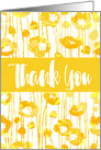 Thank You - Yellow Blooms (Blank Inside) card