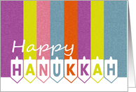 Happy Hanukkah Rainbow Dreidels card