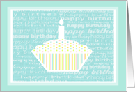 Happy Birthday Contemporary Cupcake card