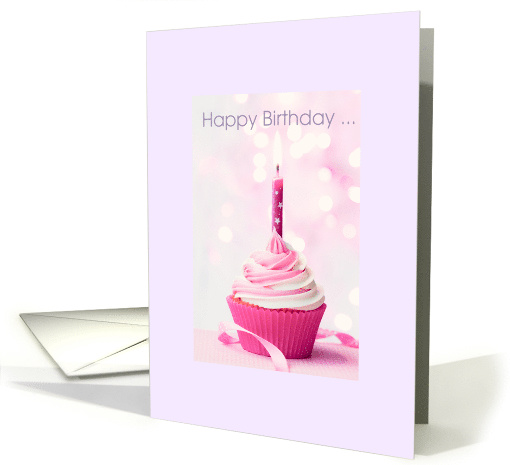 Happy Birthday To Me -Pink Cupcake and Candle card (1409450)