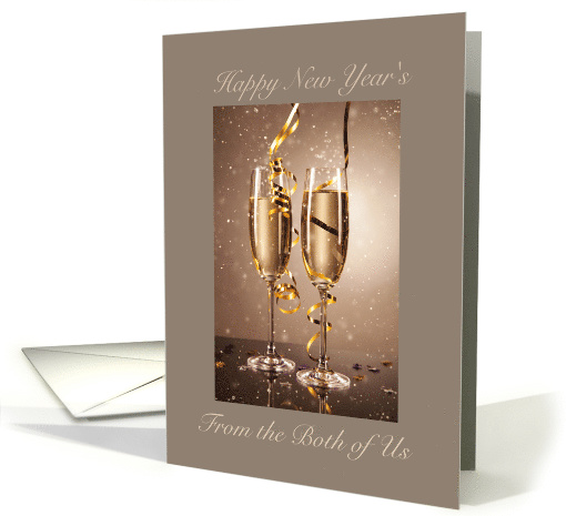 Happy New Year's From the Both of Us Champagne Glasses card (1409580)