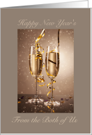Happy New Year’s From the Both of Us Champagne Glasses card