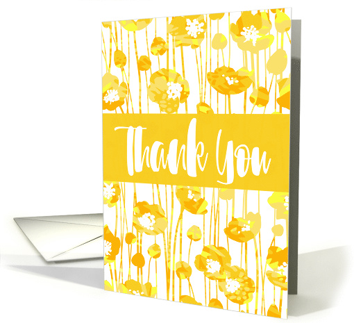 Thank You - Yellow Blooms (Blank Inside) card (1561516)