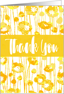 Thank You - Yellow Blooms (Blank Inside) card