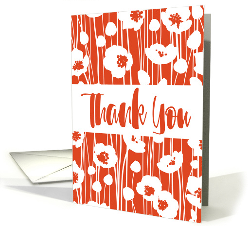 Thank You - Bright White Blooms (Blank Inside) card (1561518)