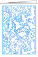 Blue Butterfly Dreams Blank card