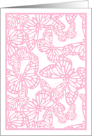 Pink Butterfly Dreams Blank card