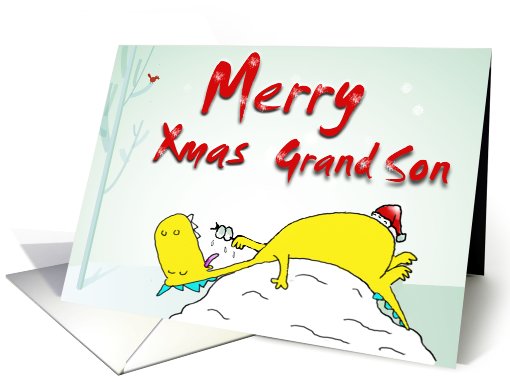 Merry Christmas Grand Son card (538196)