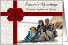 Cute Christmas Wrapped Present Look, Gift Photo Frame Holiday Card
