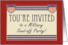 Military Send Off Party Invitations Army Navy Marine Air Force Soldier card