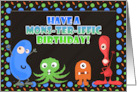 Kids Birthday Colorful Mod Monsters Childrens Monsteriffic card