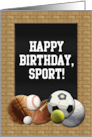 Happy Birthday Kids Sports All Star Soccer Football Baseball Boys card