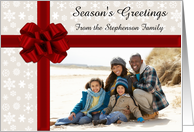 Cute Christmas Wrapped Present Look, Gift Photo Frame Holiday Card