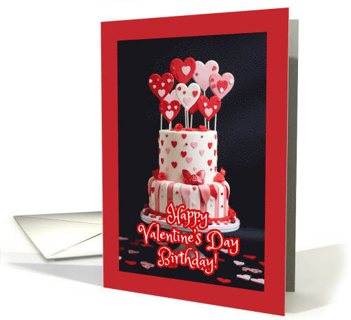 Fancy Cake Happy Valentine's Day Birthday card (1817996)